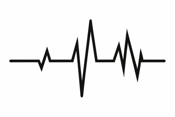 heartbeat silhouette, Heart beat one line, Continuous lines heart beats drawing, Wave pulse.
