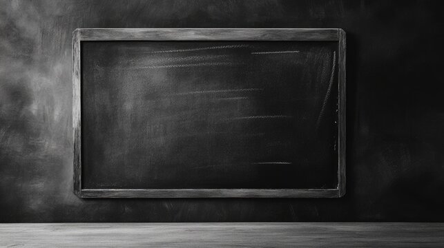 Creative Blackboard Design for TTD: Educational Space with Chalk Texture and Copy Space
