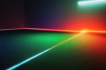 Vibrant Soccer Field Under Bright Night Lights: A Captivating Sports Background