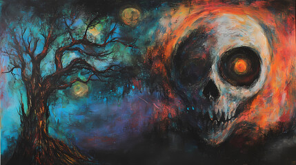Pastel all hallows' eve. Hallowed. Illustration