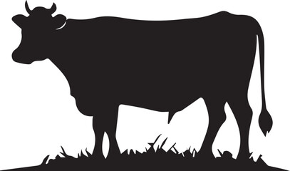 black and white caw silhouette design