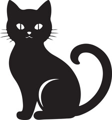 cat logo type silhouette design