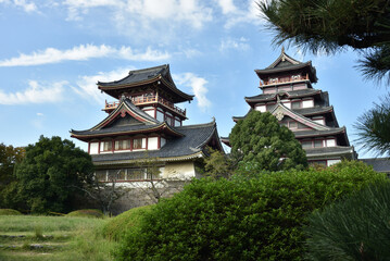 伏見桃山城　大天守と小天守(京都市伏見区)