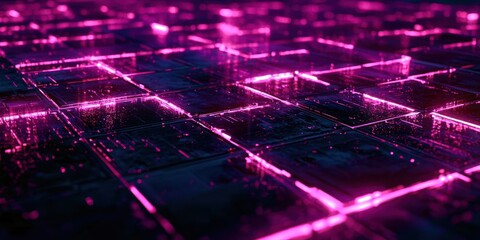Computer screen with a pink background