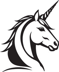 unicorn logo type silhouette design