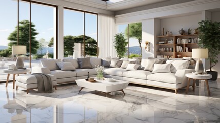 Luxury Living Room with Stunning View