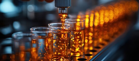 Automated Liquid Dispensing into Test Tubes.