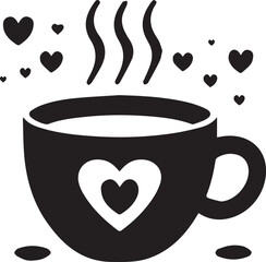 A cute mug with a heart logo Valentine's Day theme for the couple