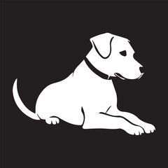 dog logo type silhouette design