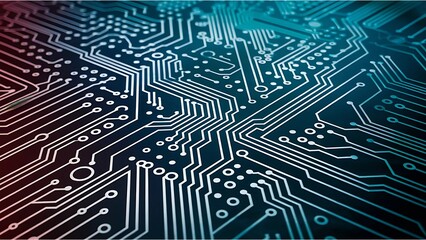 Close-up of a Circuit Board with a Microchip