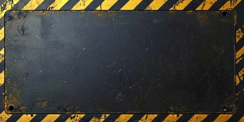 Black and yellow sign with a black background