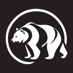 Bear  logo type silhouette design
