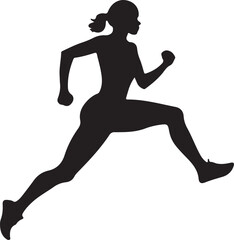 running logo type silhouette design