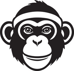 monkey logo type silhouette design