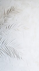 textured white ground with soft palm shadows in the corners, vertical