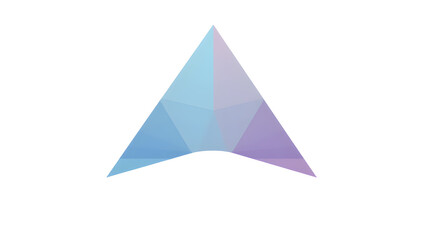 Triangle pyramid vector clip art illustration, triangular pyramid basic 3d geometric shape isolated on white background. Generative AI