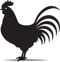 chicken logo type silhouette design
