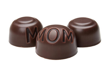 Obraz premium MOM-engraved chocolate treats for occasions, cut out - stock png.