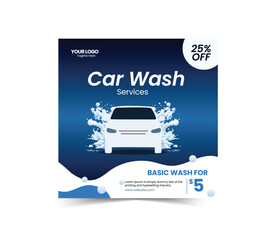 car wash poster design vector