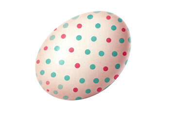 Spring polka dot egg decor, cut out - stock png.