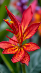 stunning clarity vibrant dragon flower petals showcasing rich colors intricate details, nature, botanical, bloom, floral, garden, bright, texture, beauty, blurry foreground, with white tones