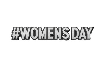 Celebrating Women's Day with meaningful messages, cut out - stock png.