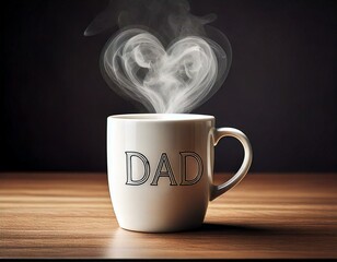 Kaffee mit Herz-Dampf: Emotionales Vatertagsdesign