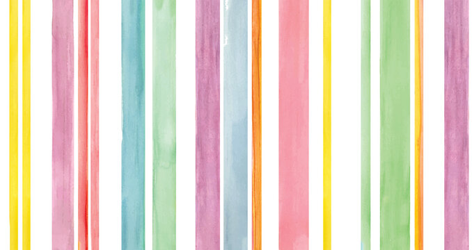 hand drawn watercolor stripes pattern.  colorful. wallpaper , Spring and summer stripes unique stripes.  home furnishing,  decor items 