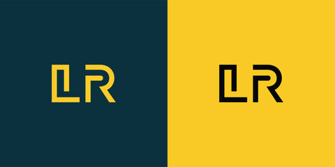 LR abstract  minimalist letters Logo Monogram. It is a minimalist logo, this logo is made by combining two letters