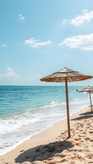 the beauty of the beach in summer, enhance, with white tones