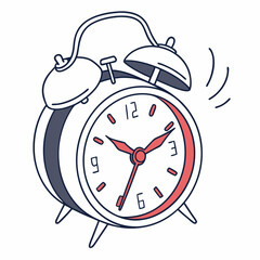 alarm clock isolated on white