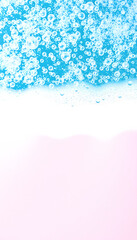 Abstract Background Of Sky Blue Foam Displaying Natural Clean Beauty With Airy and Refreshing feeling