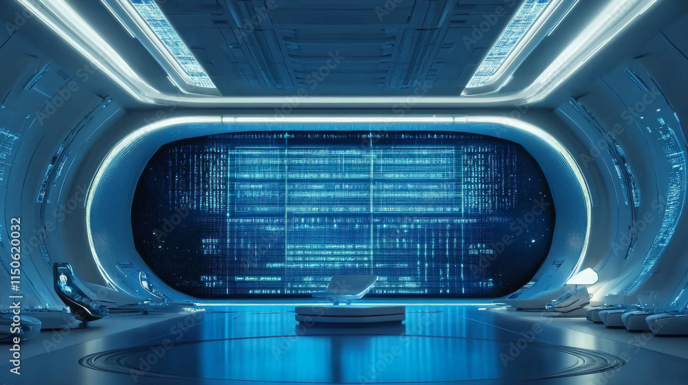 Poster abstract background of futuristic sci-fi hud display