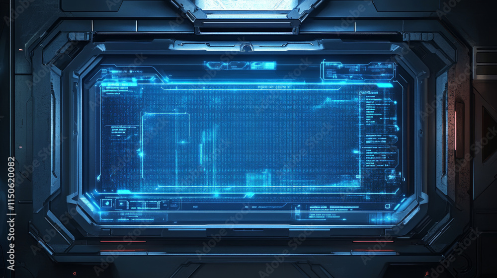 Poster abstract background of futuristic sci-fi hud display