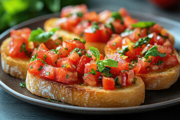 Delicious Bruschetta with Tomatoes and Basil