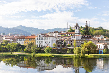 a view of Ponte da Barca and the Lima river, Alto Minho, district of Viana do Castelo, Portugal