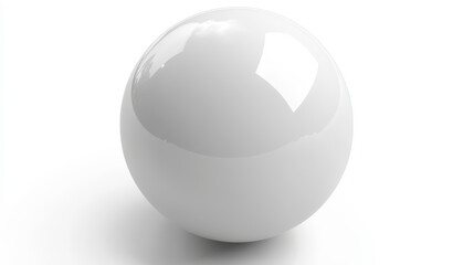 Minimalist White Sphere on White Background for Design and Decoration Concepts