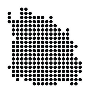 recommend clip art: Symbol Map of the City Tartu (Estonia) showing the city with a pattern of just a few black dots