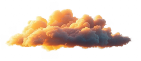 Picturesque sunset clouds cut out
