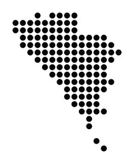 Symbol Map of the City Sant Boi de Llobregat (Spain) showing the city with a pattern of just a few black dots