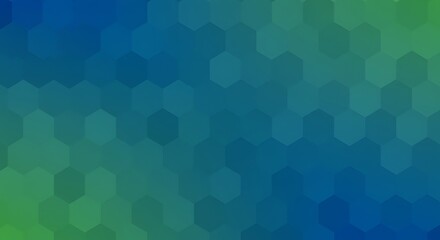 Geometric hexagon honeycomb pattern.  Blue green teal gradient abstract background.