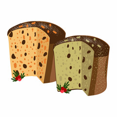 Traditional Christmas panettone 