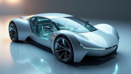 A minimal design of an electric vehicle propulsion concept displayed virtually