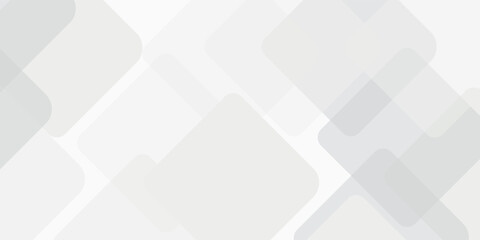 3D white geometric background overlapping layers on bright space with round rhombus effect decoration