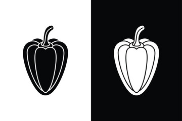 Minimalist Paprika Glyph Icon. Perfectly Isolated Design