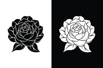 Peony Flower Vector Icon. Simple and Solid Design for Digital Use