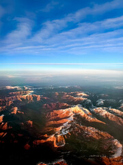 Turkish mountain from the airplane window