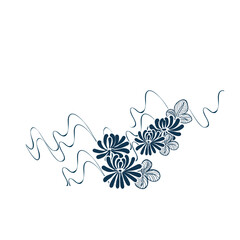 chrysanthemum abstract japanese chinese vector design background elements