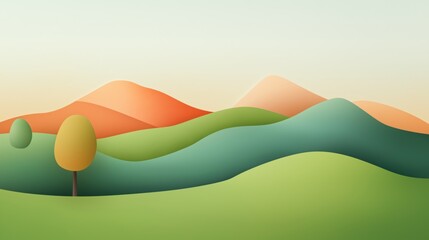 Obraz premium Abstract low poly mountain landscape at sunrise for design and poster use