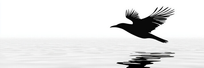 Abstract Wings Emerging from Water

